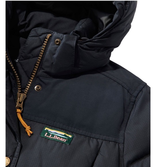 L.L.Bean Women's Mountain Classic Down Parka Winter Coat Black Insulated Small - Picture 14 of 16